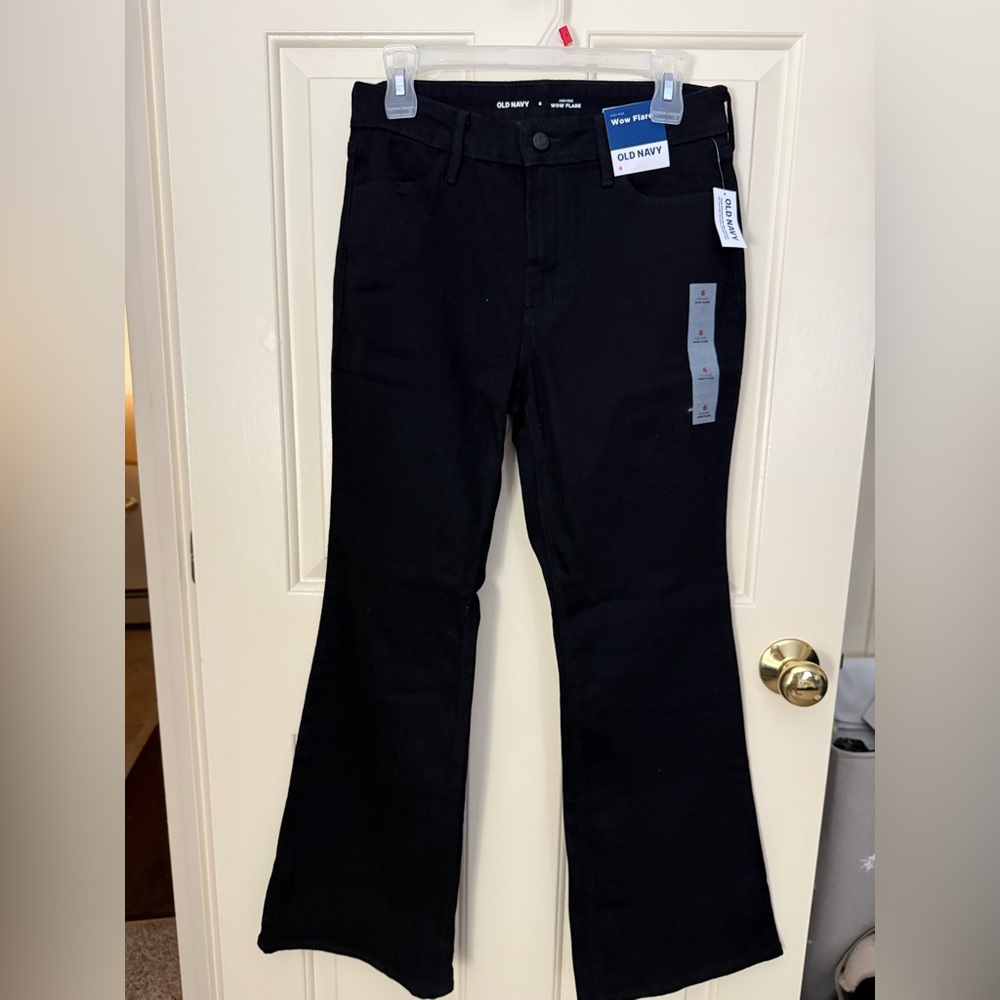 Old Navy Black Flare Wide Leg Jeans
